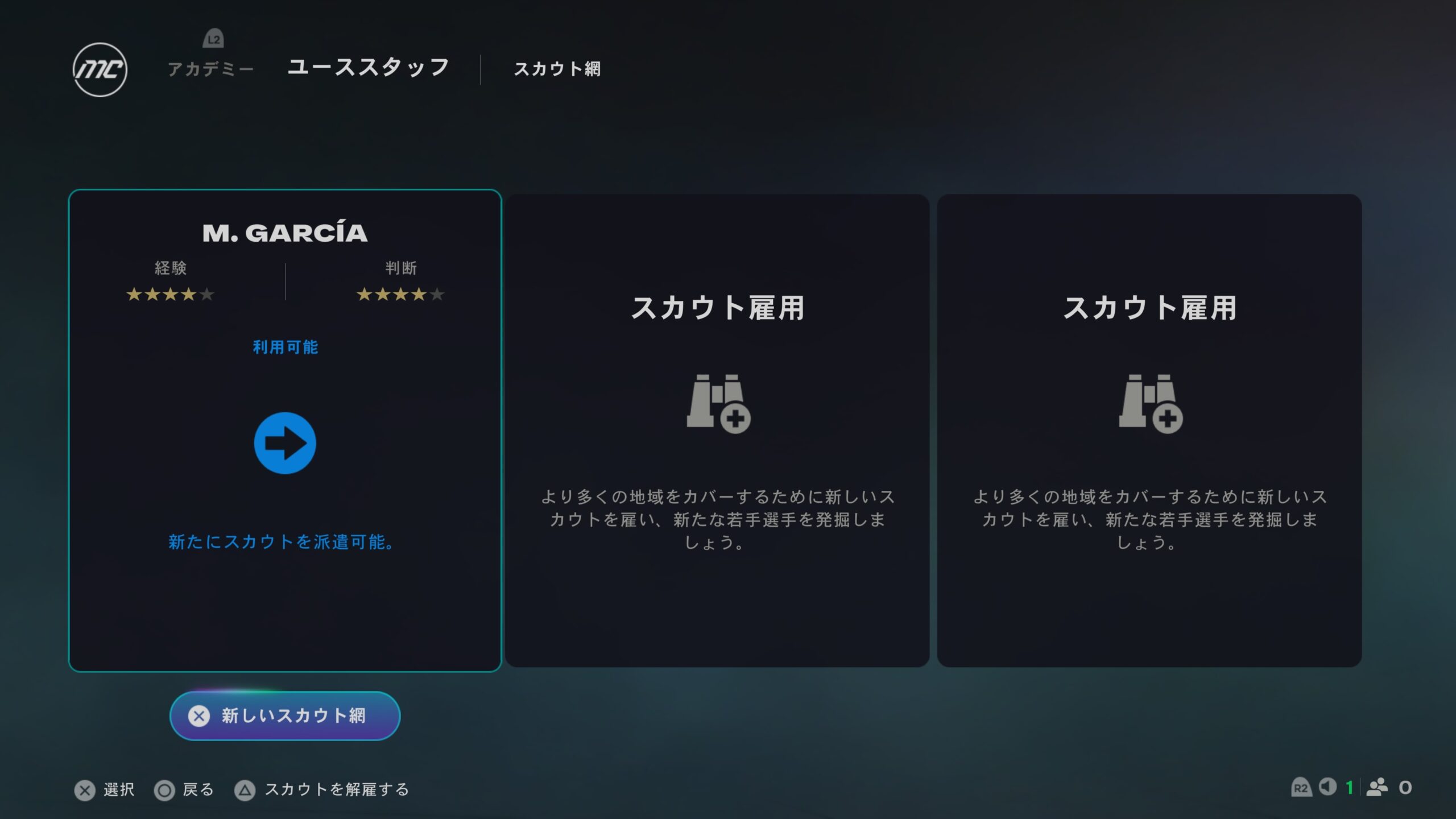 スカウト体制（現状）